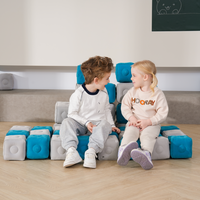 ROPECUBE Blocs de construction magnétiques gonflables, nettoyage facile pour les hôtels familiaux, jouets éducatifs, 100 pièces/ensemble