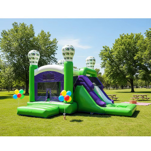 Fabrika PVC Büyük Şişme Kale Kaydıraklı Spor Temalı Şişme Çocuk Zıplama Şatosu ve Top Havuzu - Product Image 2