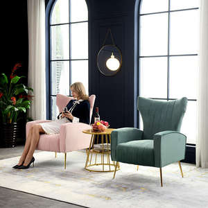 Canapé en velours nordique simple chaise de bureau d'hôtel canapé de luxe <span class=keywords><strong>pas</strong></span> <span class=keywords><strong>cher</strong></span> tissu doré ensemble moderne meubles sectionnels maison canapé salon - Product Image 5