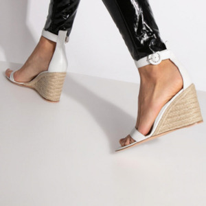 Sandalias de <span class=keywords><strong>yute</strong></span> con cuña para mujer, zapatos informales con hebilla y Punta abierta, alpargatas de verano - Product Image 4