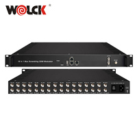 Transmodulateur 16 en 1 Mux-scrambling Tuner DVB-S vers modulateur RF 16 sorties de porteaux 16 en un Modulateur QAM