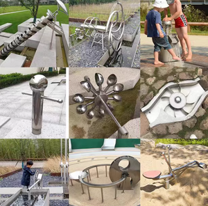 Acier inoxydable 2025 nouvelle vente enfants plage <span class=keywords><strong>Table</strong></span> extérieur sable et eau jouet bébé jouer outil eau jouer équipement - Product Image 6