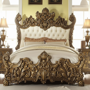 Muebles de Dormitorio Clásicos de Madera Tratada, Tallados a Mano, Modernos y de Lujo, Tamaño Personalizado, Color Personalizado, OEM Disponible, Envío Marítimo - Product Image 1