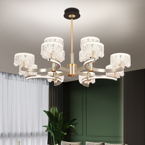 Lustre de salon à spectre complet en cristal, modèle Magic Bean, éclairage de hall, nouveau modèle 2025, éclairage de chambre de luxe léger pour style nordique - Product Image 3