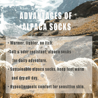 Calcetines Deportivos AR 003 de Lana de Alpaca Gruesa Personalizados, Absorbentes de Humedad, Antibacterianos, para Otoño/Invierno