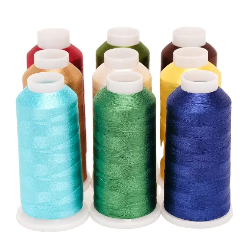 A Fábrica Vende 100% Rayon Embroidery Thread 120d/2 Viscose filamento Thread para Bordados Vestuário