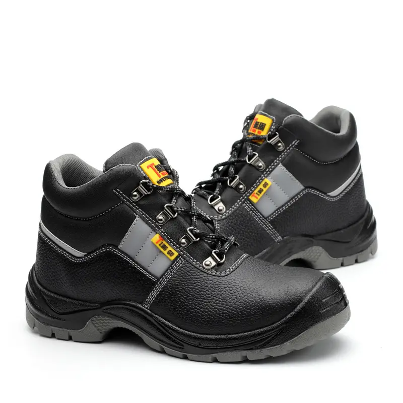 Safety Hot Selling Cheap PU Safety Shoes With Steel Toe Protection And Steel Plate Work Footwear