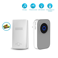 Sonnette de porte sans fil extérieure étanche, sans batterie, télécommande, sonnette de porte intelligente auto-alimentée