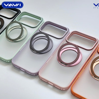 VAWI V-P02 Coque rigide antichoc en PC mat tendance avec béquille rotative à 360 degrés pour iPhone 17 Pro Max – Vente en gros