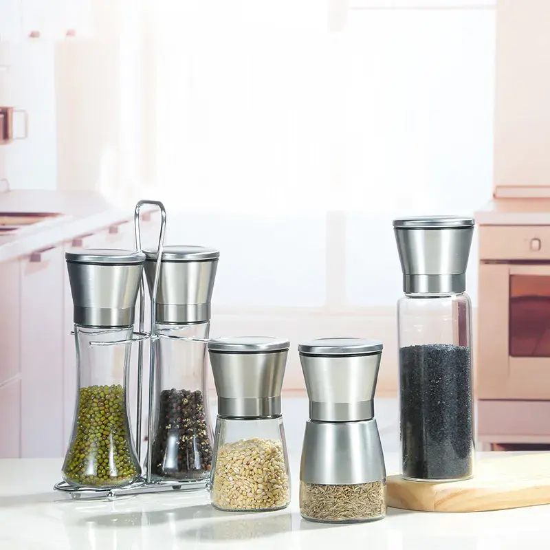 Phụ Kiện Nhà Bếp Máy xay muối của nhãn hiệu, gia vị & Pepper Shakers thép không gỉ Nhà máy hạt tiêu