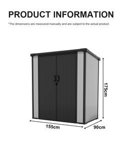 Modern Popular Heavy-Duty Aluminum Frame Lockable Door Design PP Plastic Outdoor <strong>Garden</strong> <strong>Shed</strong> - Product Image 6
