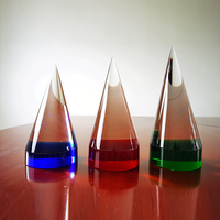 Récompenses de cadeau de souvenir de cristal clair rond trophée de prix de verre de cristal blanc clair