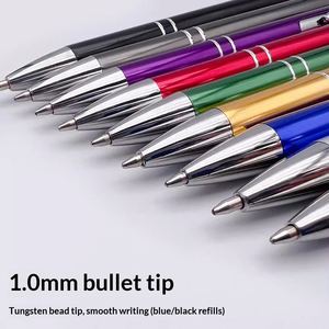 Stylo bille en métal personnalisé avec logo gravé au laser UV et pointe en forme de balle - Stylo publicitaire en aluminium pour le bureau - Product Image 3