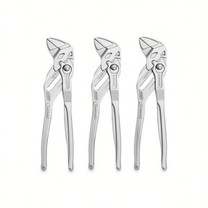 3-Piece Hand Operated Chrome Vanadium Steel Wrench and <b>Pliers</b> <b>Set</b> Adjustable Joint Tool Kit for Mechanical Repairs - Product Image 1
