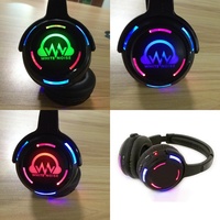 Casque à bandeau LED à 3 canaux pour émetteur sans fil silencieux Disco UHF Indicateur de batterie pour les événements de fête silencieux Yoga INDA