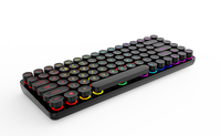 Clavier usb filaire Portable pour tablette ordinateur pc clavier de jeu arc-en-ciel clavier mécanique 84 touches