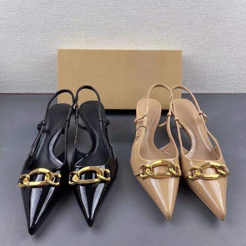 MOQ pasang rantai sepatu wanita sepatu Mules trendi seksi Heels untuk  wanita