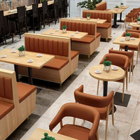 Meubles muraux pour restaurants, canapés, desserts, thés au lait, burgers, snacks, restaurants de restauration rapide, ensembles de tables et chaises, cafés simples