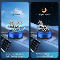 Diffuseur de parfum pour voiture à rotation automatique, évaporation naturelle, désodorisation, parfum léger, purificateur d'air solaire pour voiture