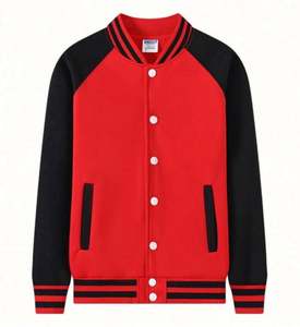 Gran oferta OEM bordado personalizado cuello en V Spandex transpirable arte popular uso promocional chaquetas de béisbol hombres sudaderas con capucha sudaderas - Product Image 1