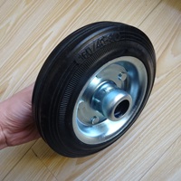 6-8 pouces petite roue de pneu de roulette en caoutchouc solide anti-crevaison roue de poussette sans plat jouets chariot de tondeuse à gazon avec état neuf