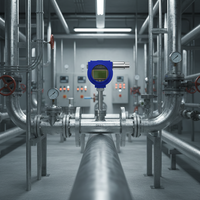 Débitmètre massique thermique sans fil de type insertion Clouds 4G NB-IoT LoRa avec capteur rétractable pour conduits de grande taille
