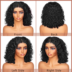 Parrucca in Capelli Vergini Brasiliani Marrone Cioccolato per Donne di Colore, <span class=keywords><strong>Bob</strong></span> <span class=keywords><strong>Corto</strong></span> Ondulato 13x4 HD per Parrucche Frontali in Pizzo Senza Colla - Product Image 6