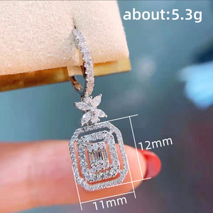 Orecchini Pendenti Lunghi con Fiocco e Cristalli per Donne, Eleganti Accessori Dolci e alla Moda per Feste - Product Image 5