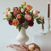 Base européenne préservée pivoine occidentale Simulation fleur centres de table de mariage et décorations de table