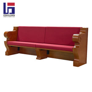 مقعد الكنيسة الخشبية الحديثة للبيع كراسي الكنيسة الحمراء للقس Sillas Para Iglesias - Product Image 6