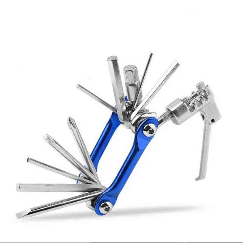 11 in 1 Multifunction Bicycle Cycling Mechanic Multitools Repair Chain Cutter Hex Key Bike Tools