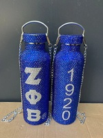 Gobelet isotherme en acier inoxydable de 750 ml, moderne, doré, avec strass, motif Sigma Gamma Rho Sorority, poignée perlée, anti-fuite