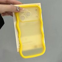 Coque de téléphone magnétique en acrylique style macaron, motif vague de crème glacée, avec finition pulvérisée et toucher doux pour 16 PM/18 Pro Max