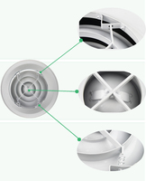 Difusores de Aire de Techo HVAC de Diseño Moderno, Difusor Circular de Ventilación con Amortiguador de Mariposa, Hecho de Aluminio y Plástico para Aire Acondicionado