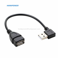 Câble d'extension USB 2.0 à angle de 90 degrés, coude USB a 2.0 mâle vers femelle, 0,3 m/0,5 m/1 m