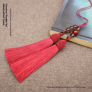 Kreative hand gewebte Quaste Spike Chalcedon Perle Double Spike Quaste <span class=keywords><strong>Lanyard</strong></span> Wen Play Spike <span class=keywords><strong>Lanyard</strong></span> mit Handstück - Product Image 6