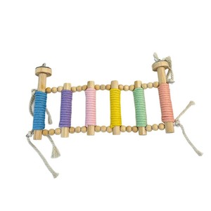 Anello Sospeso per Pappagalli in Rattan Intrecciato a Mano, Colori Vivaci Macaron, Decorazione per Gabbie di Uccelli, Antistress - Product Image 5