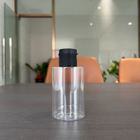 Botella de PET Transparente Redonda de 100 ml con Tapa Abatible, Personalizable con Logotipo, para Tónico/Limpiador Facial