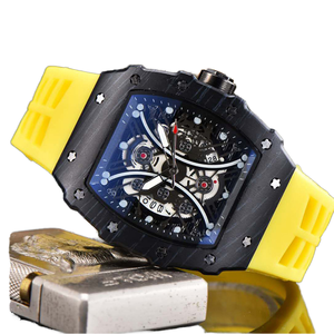 Richard Sang Trọng 2025 Unisex Thạch Anh Thể Thao Xem 45Mm Hợp Kim Trường Hợp 12 Tháng Tuổi Thọ Pin Silicone Dây Đeo Cho Kinh Doanh Thời Trang 12 - Product Image 6
