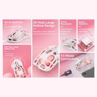 Souris de jeu sans fil Gravastar Mercury M1 Pro, légère, 26000 DPI, PAW3395, 5 boutons programmables, souris de jeu à trois modes