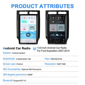 NaviHua for Ford Expedition 2007--2014 Auto AC New Arrival 13.6'' Touch Screen Carplay Android Car Radio GPS DSP Auto DVD <b>Player</b> - Product Image 5