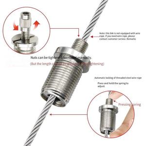 Gancio a morsetto regolabile con fissaggio appeso in rame testina di tensione a fune di blocco a filo fisso per accessori per lampada prodotto <span class=keywords><strong>Hardware</strong></span> - Product Image 2