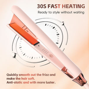 Fer à lisser plat en titane avec logo personnalisé planchas de cabello profesional Plaques en céramique titane Piastra électriques - Product Image 4