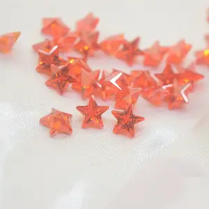 Étoile à cinq branches en zircon cubique synthétique, couleurs <span class=keywords><strong>améthyste</strong></span>/<span class=keywords><strong>orange</strong></span>/rose, tailles 3x3-6x6mm - Product Image 2