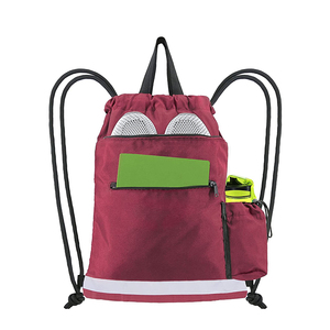 Heavy Duty String Beach Travel Camping Workout Gear Sports Storage Gym Polyester <b>Drawstring</b> <b>Backpack</b> Bag - Product Image 6