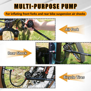 OEM/ODM BUCKLOS Pompe à air pour fourche de vélo Haute pression 300 PSI Pompe à amortisseur arrière pour vélo Manomètre de gonflage de valve Presta Schrader - Product Image 5