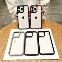 Coques de téléphone portable en acrylique + TPU pour iPhone 17 16 15 14 13 12 11 pour Samsung Tenco Infinix pour Xiaomi pour Huawei