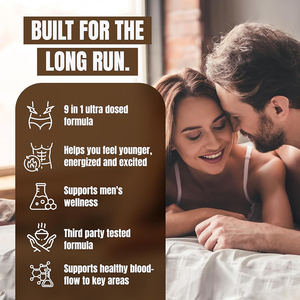 Premium Mannelijke Prestatieboostersupplement Met 9 Krachtige Ingrediënten Non-Gmo 60 Capsules Voor Mannen Ondersteunen Capsules - Product Image 4
