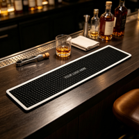 Tapis de bar personnalisé en PVC souple, écologique, antidérapant, pour accessoires de cocktail et de vin