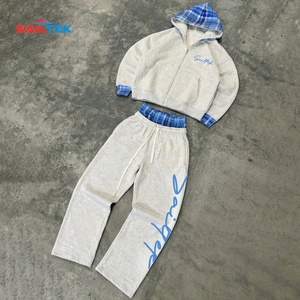 Tute Mimetiche Personalizzate <span class=keywords><strong>con</strong></span> Ricamo 3D, <span class=keywords><strong>Felpa</strong></span> <span class=keywords><strong>con</strong></span> <span class=keywords><strong>Cappuccio</strong></span> di Alta Qualità <span class=keywords><strong>con</strong></span> Zip e Pantaloni a Gamba <span class=keywords><strong>Larga</strong></span> <span class=keywords><strong>con</strong></span> Doppia Vita, Streetwear Y2K - Product Image 3